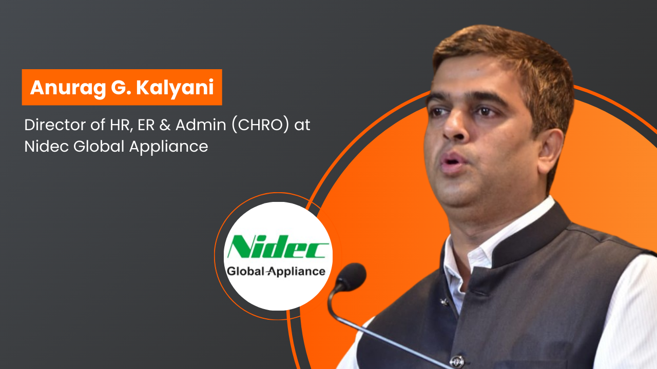 Anurag G. Kalyani has been appointed Director of Human Resources, Employee Relations, and Admin (CHRO) at Nidec Global Appliance